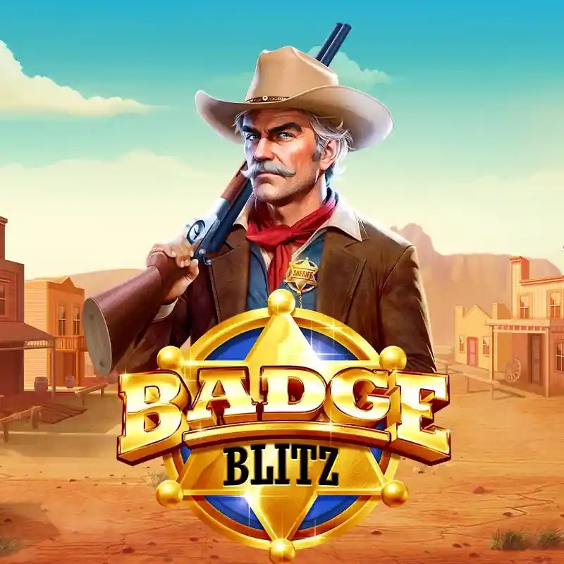 Badge Blitz online game logo by Pragmatic Play on romancasinos-es.com
