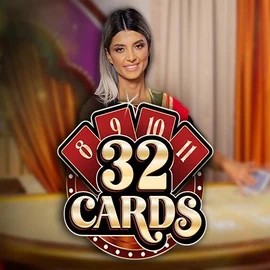 32 Cards online game logo by Ezugi on romancasinos-es.com