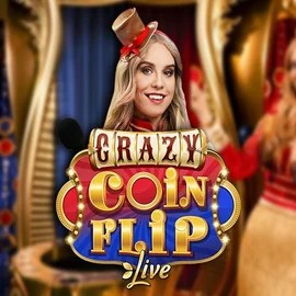 Crazy Coin Flip slot visual from Evolution available on romancasinos-es.com