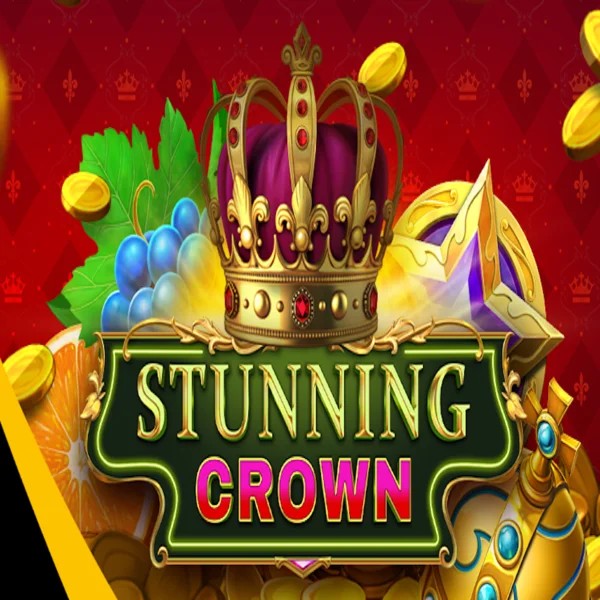 Stunning Crown slot logo by BF Games at Roman Casino